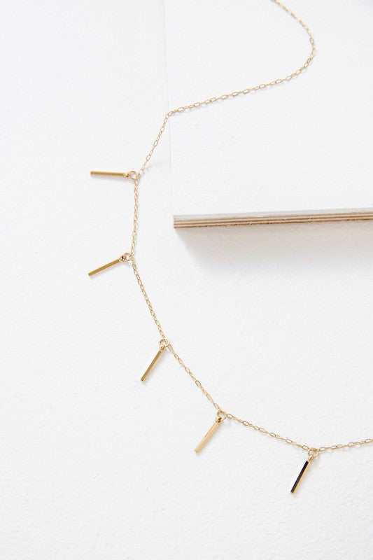 Bar Tassel Drop Necklaces