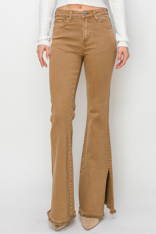 Cocoa Risen Slit Flares