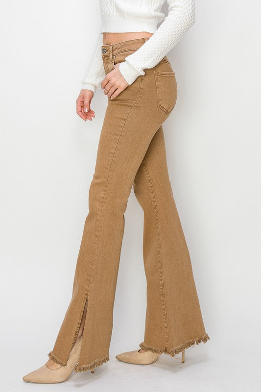 Cocoa Risen Slit Flares