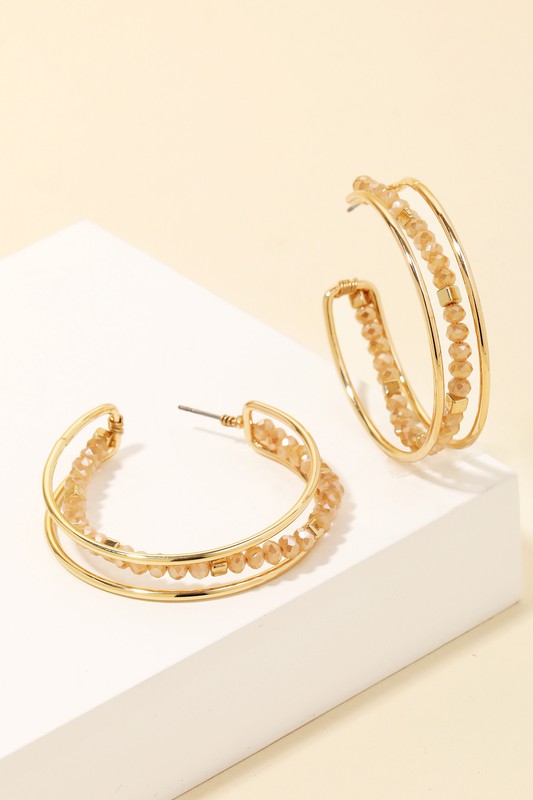 Metallic Bead Hoops