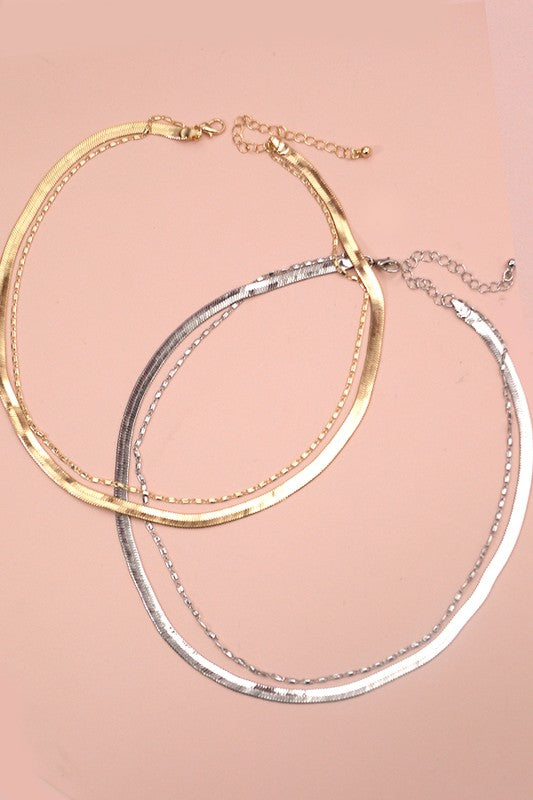 Double Snake and Largo Necklace