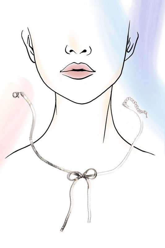 Snake Bow Chain Necklace