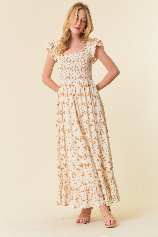 Sunset Smocked Dress- Arrives 4.19