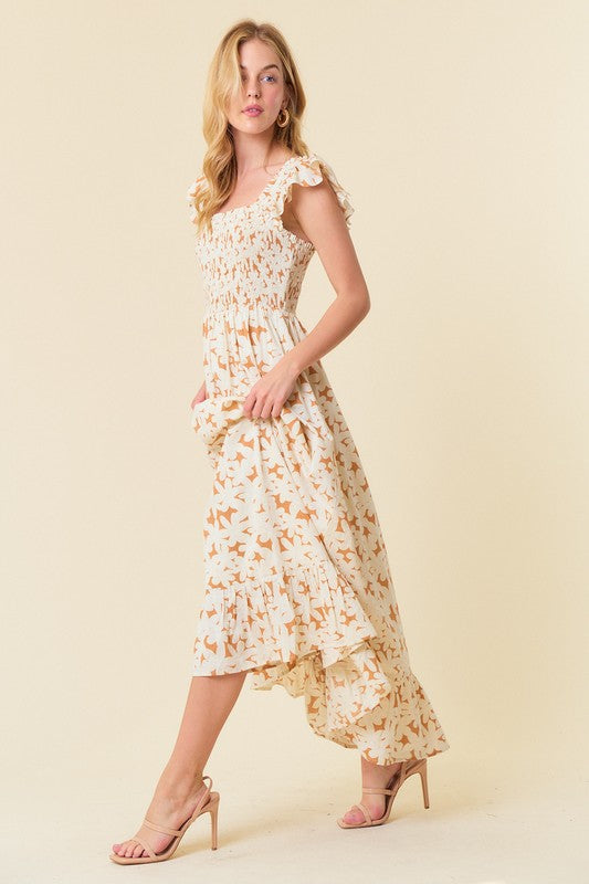Sunset Smocked Dress- Arrives 4.19