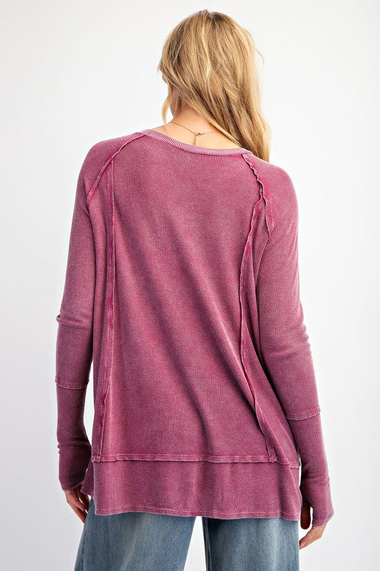 Burgundy Mineral Washed Thermal