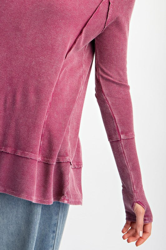 Burgundy Mineral Washed Thermal