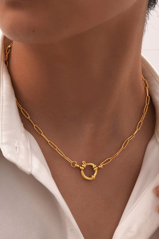 Gold Circle Josslyn Necklace