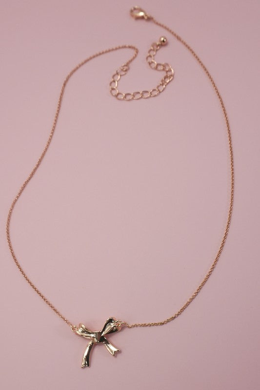 Delicate Classic Bow Necklace