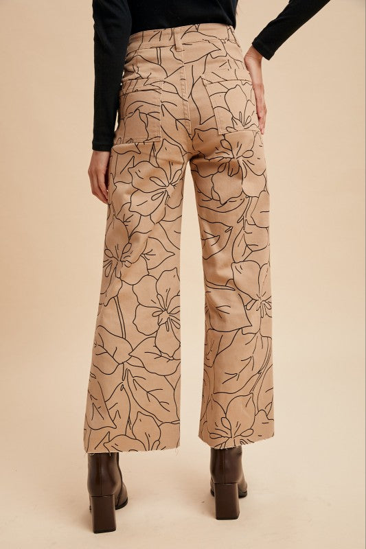 Latte Stretch Floral Pants