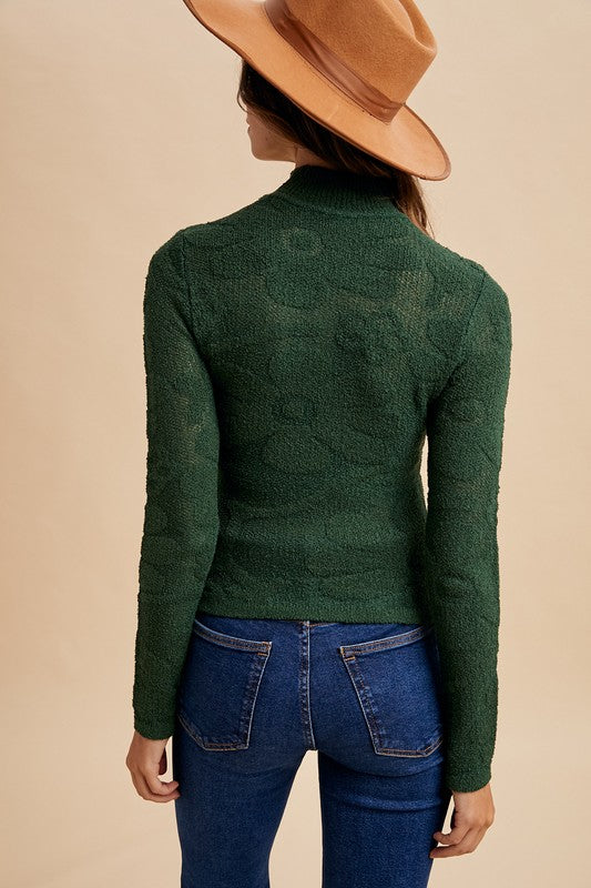 Hunter Green Floral Jacquard