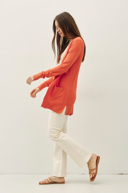 Poppy Open Front Cardi