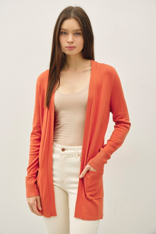 Poppy Open Front Cardi