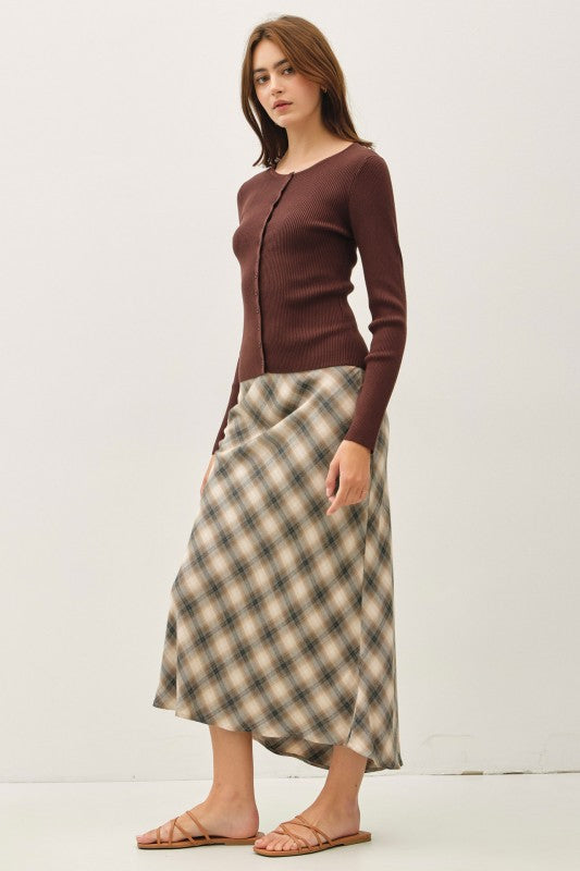 Choco Button Up Cardi