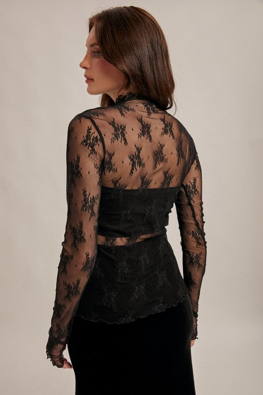 Black Lace Long Sleeve