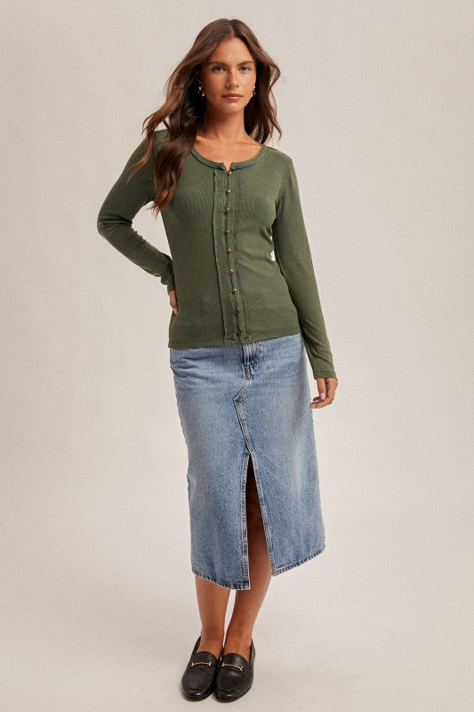 Forest Green Snow Wash Shirt
