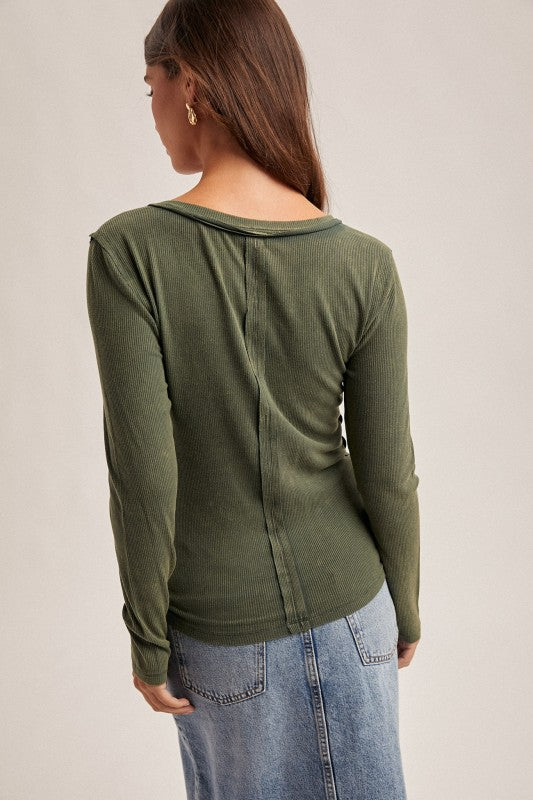 Forest Green Snow Wash Shirt