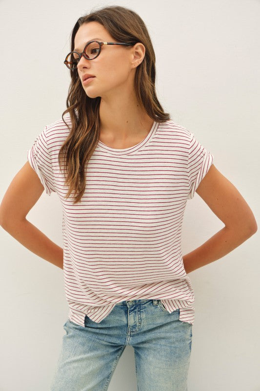 Cherry Striped Tee