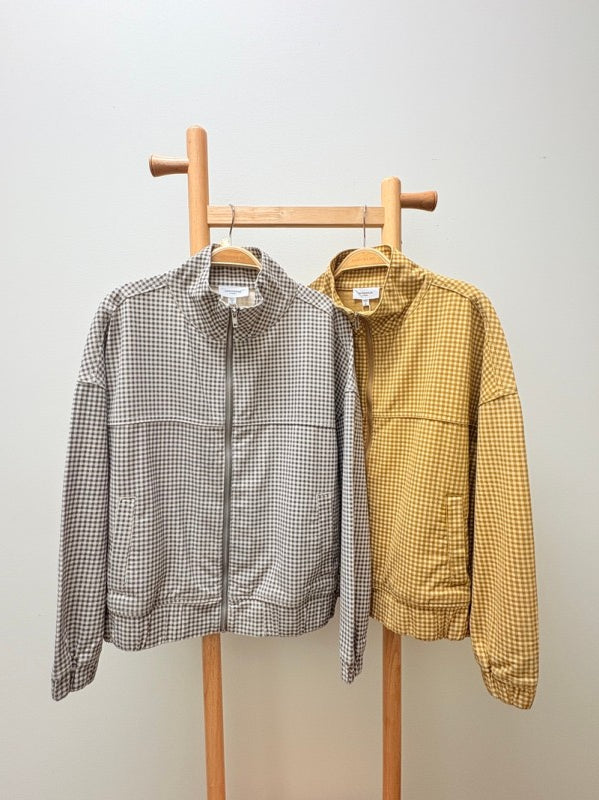 Charcoal Gingham Jacket