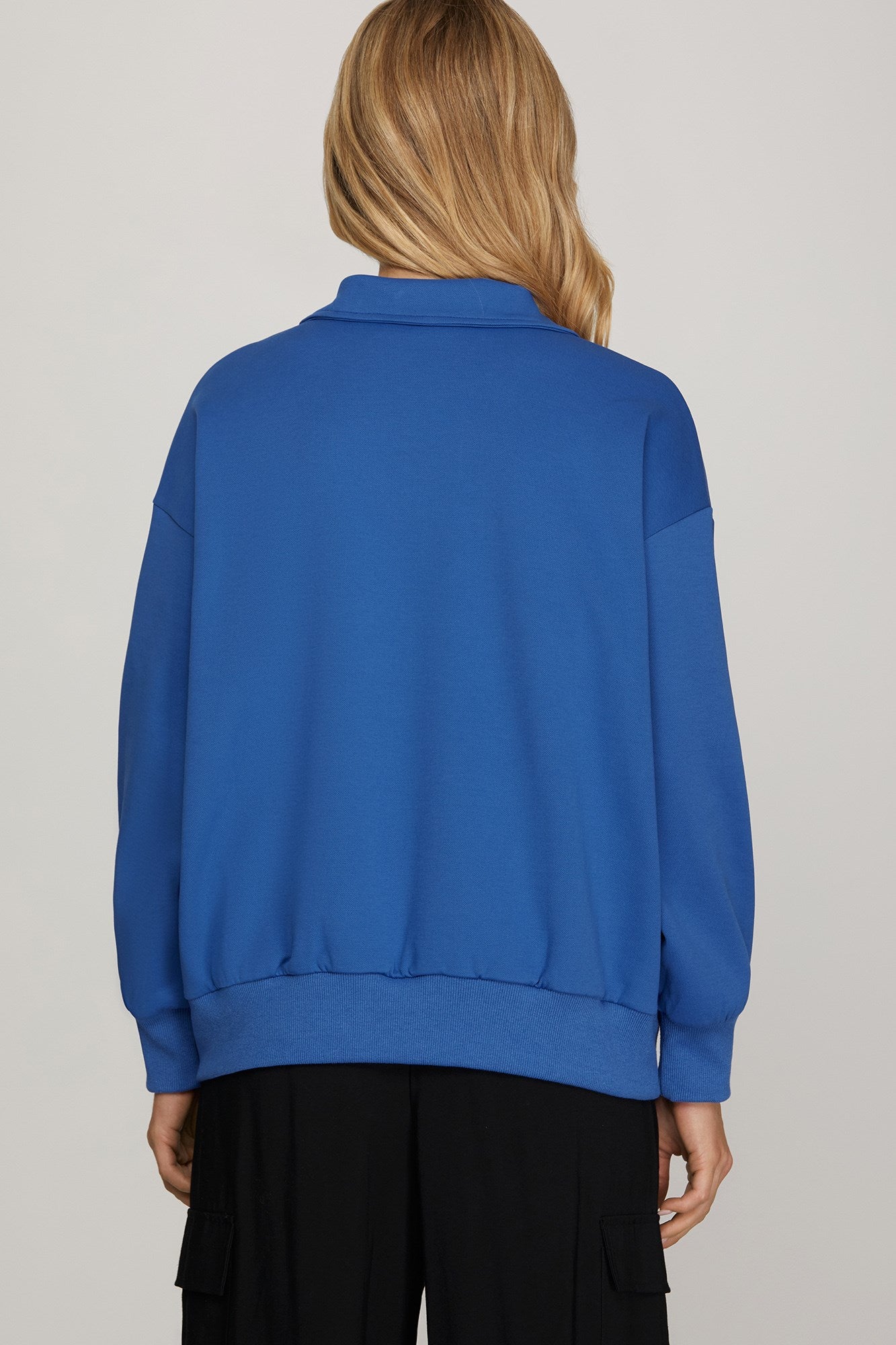 Royal Blue Half Zip Top