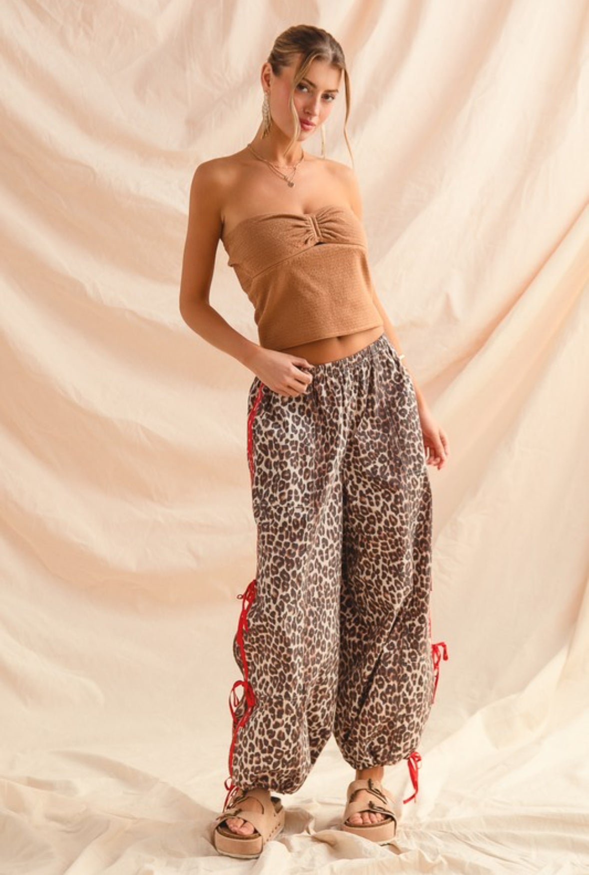 Leopard Red Jogger Pants
