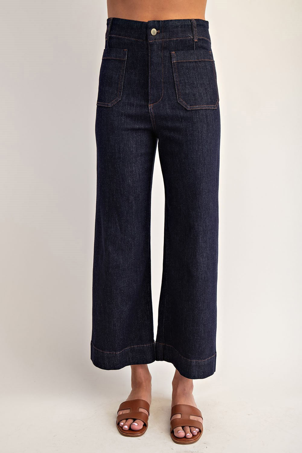 Dark Dress Denim Double Pockets