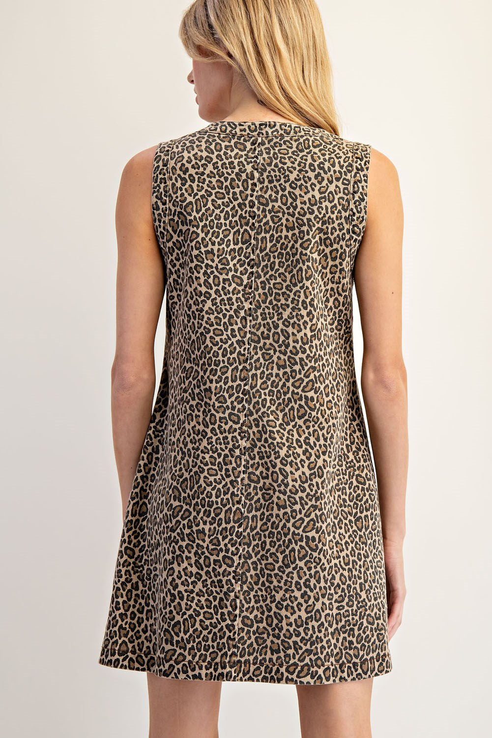 Leopard Button Down Mini Dress