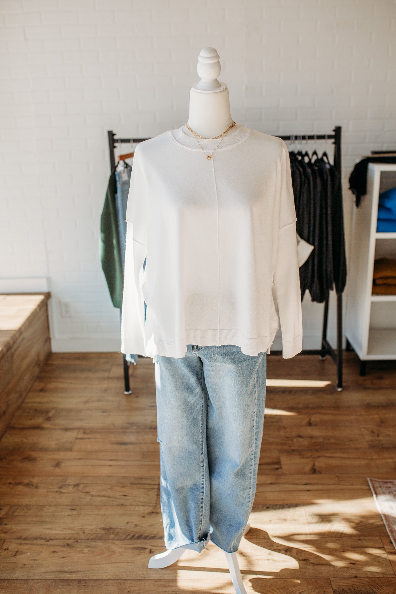 Off-White Round Neck Sweater