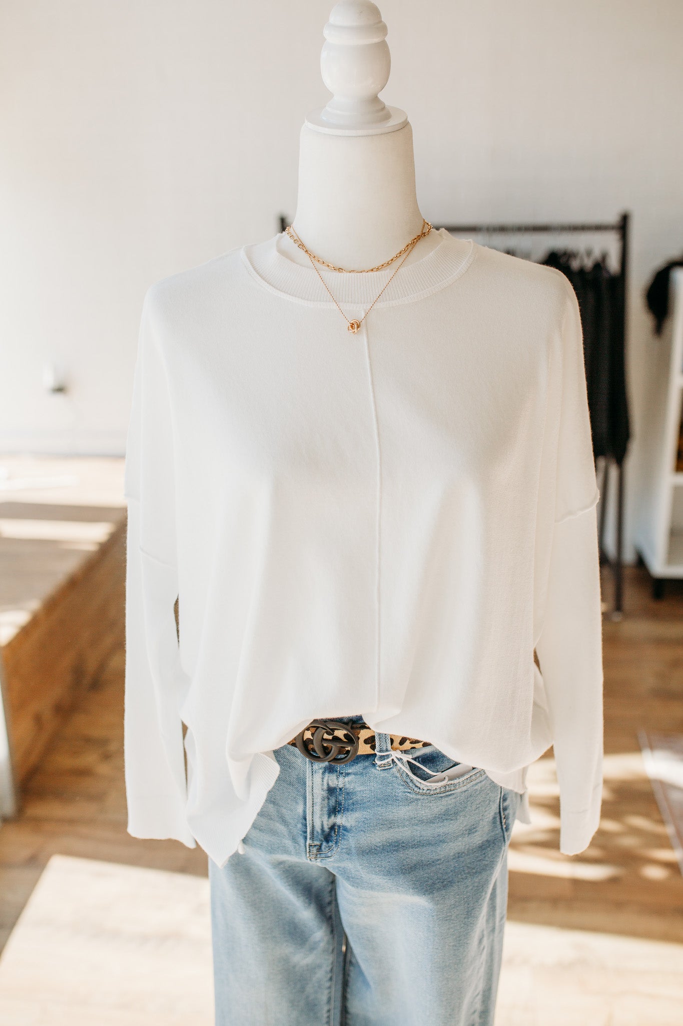Off-White Round Neck Sweater