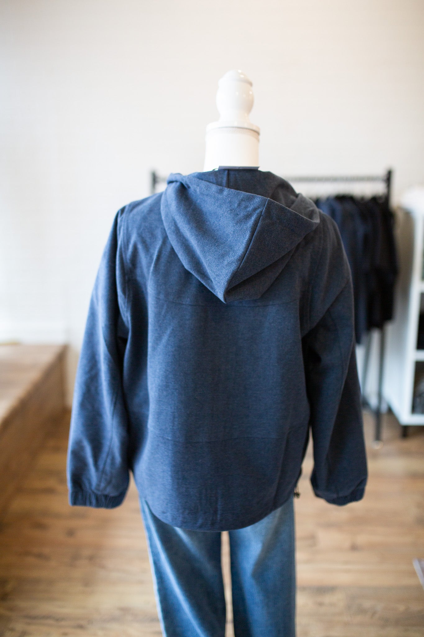 Indigo Faux Denim Jacket