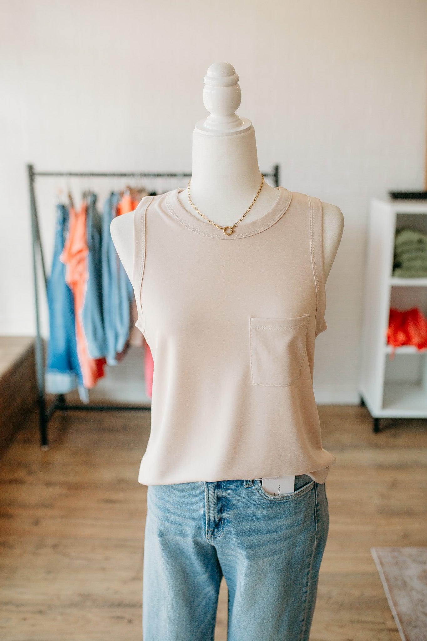 Oatmeal Crew Pocket Tank