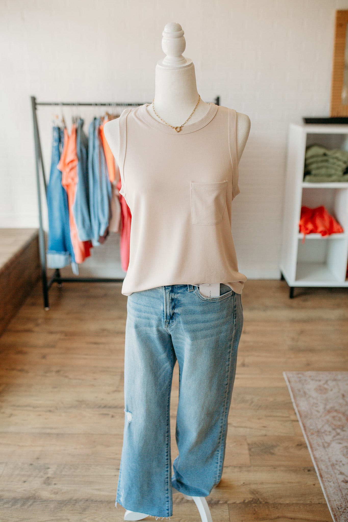 Oatmeal Crew Pocket Tank