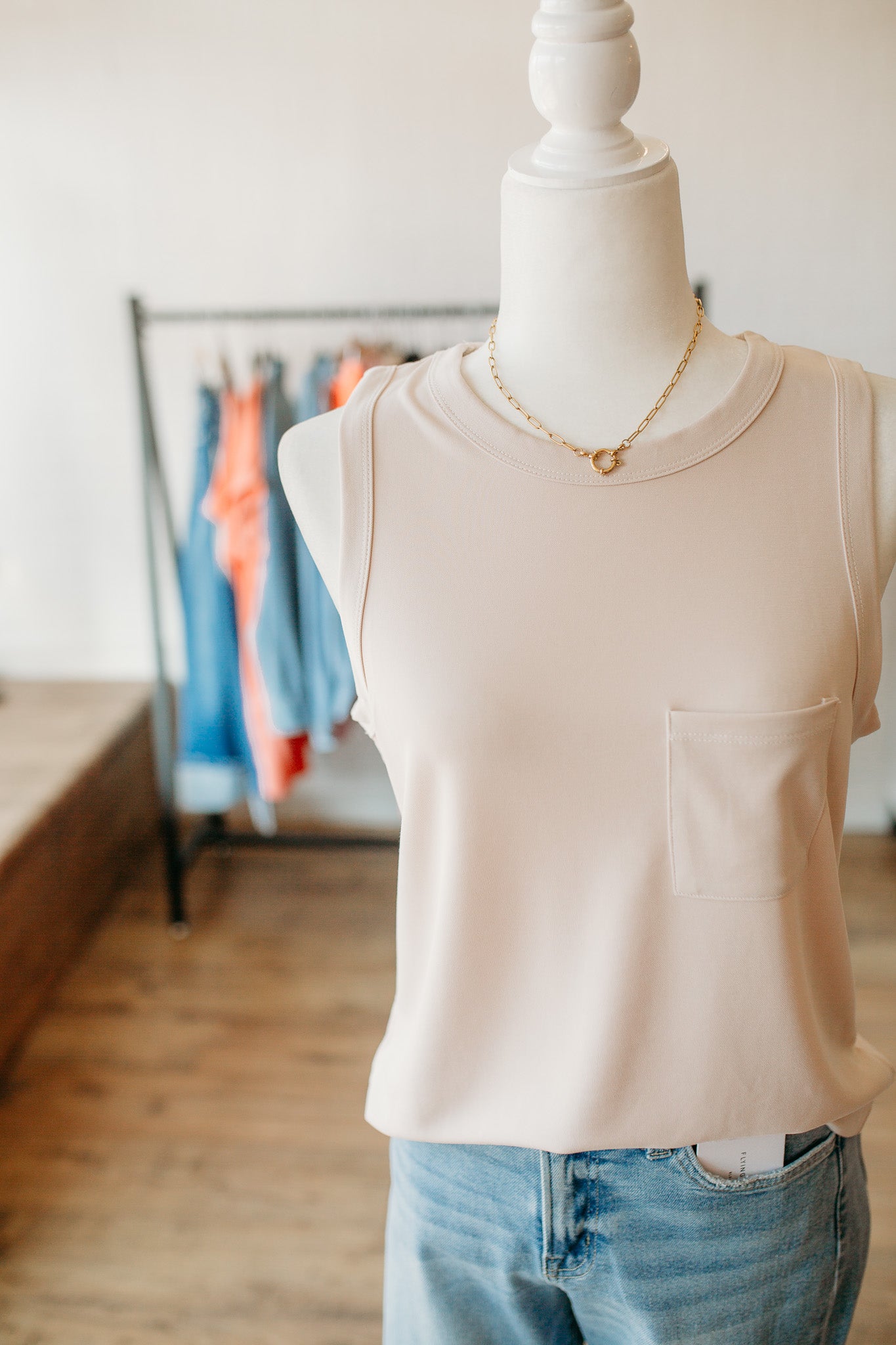 Oatmeal Crew Pocket Tank