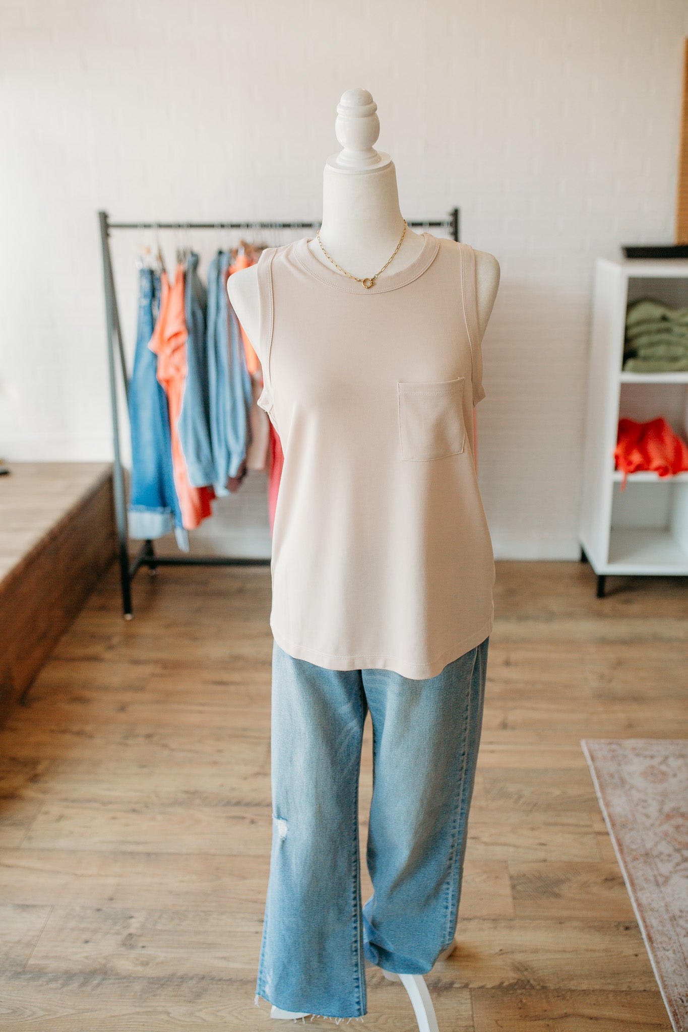 Oatmeal Crew Pocket Tank
