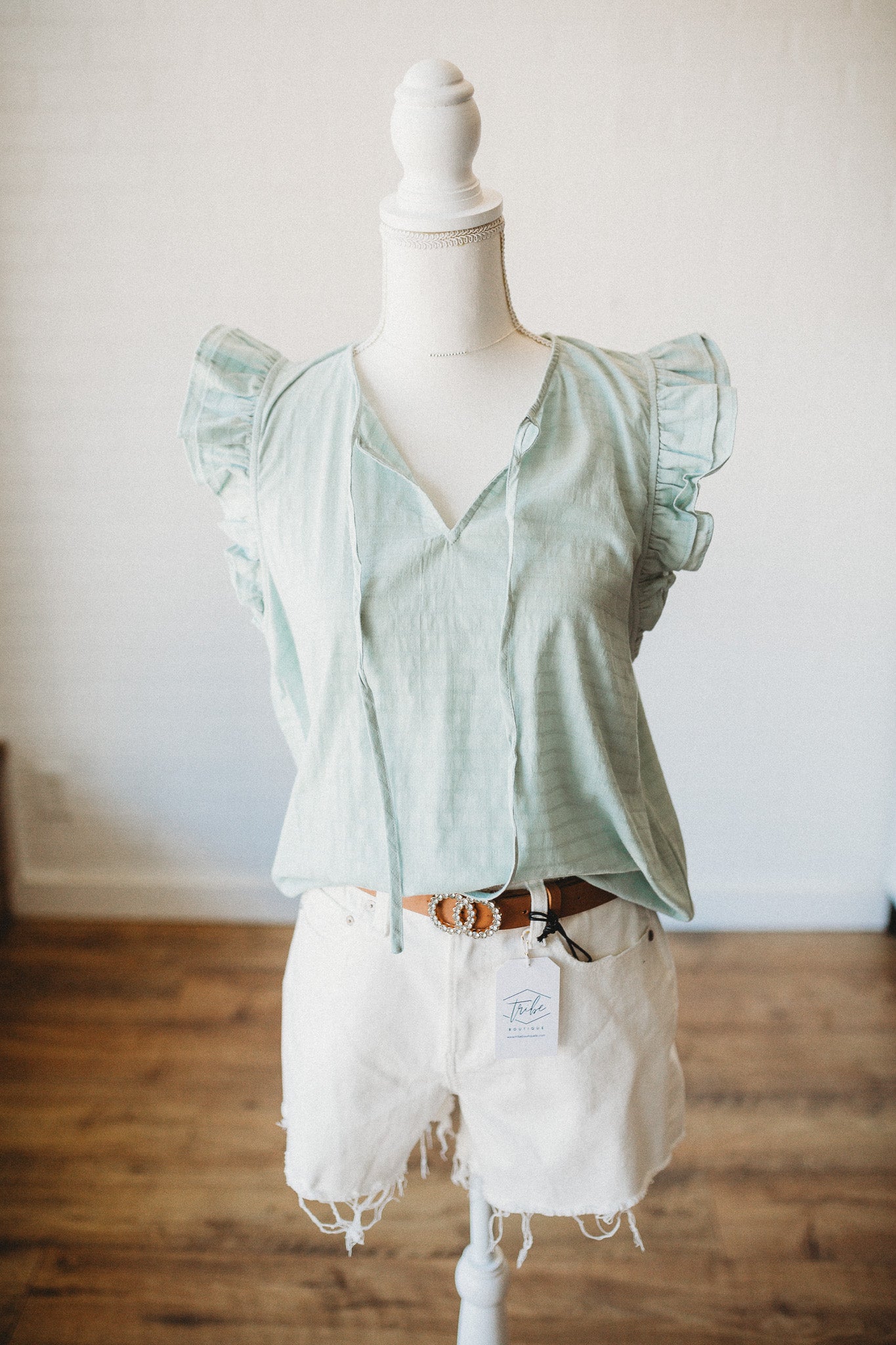 Off-white Henley Tank