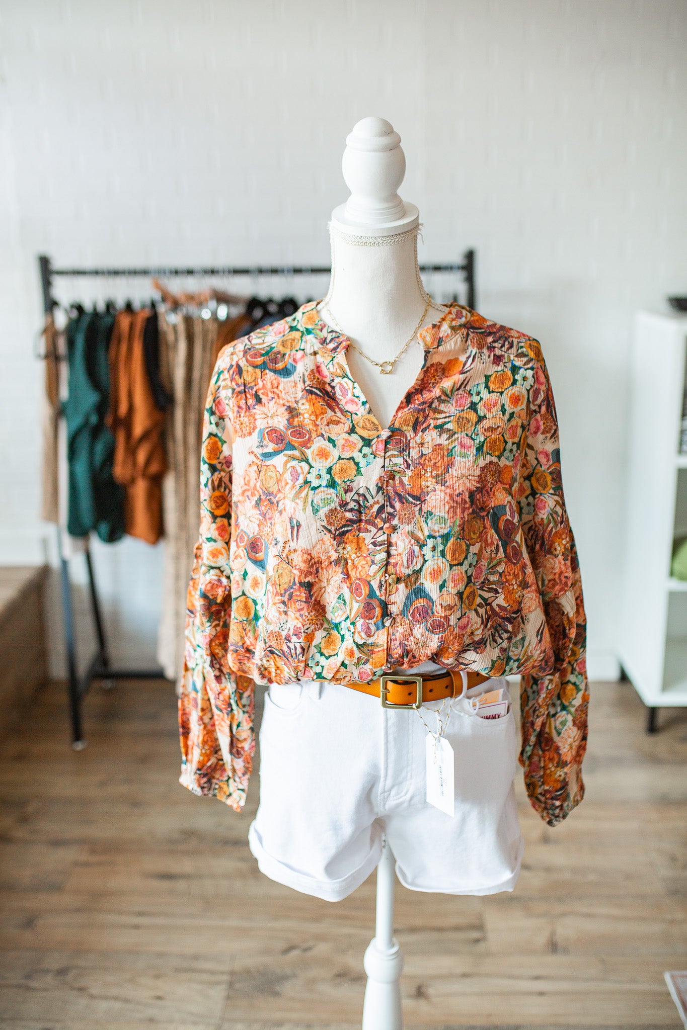 Floral Fruit Print Top
