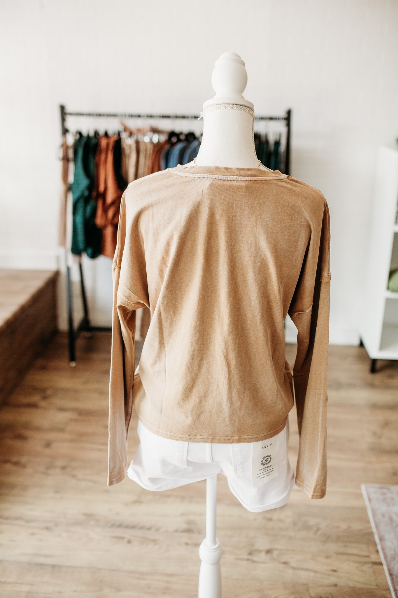 Taupe Chest Pocket Top