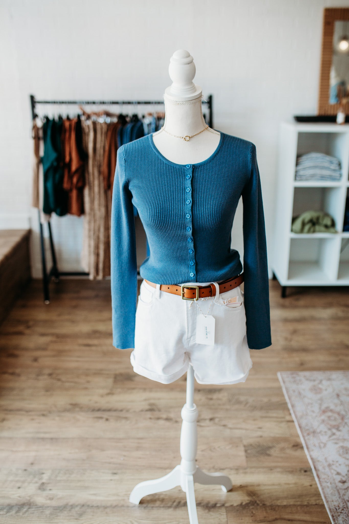 Teal Button Up Cardigan
