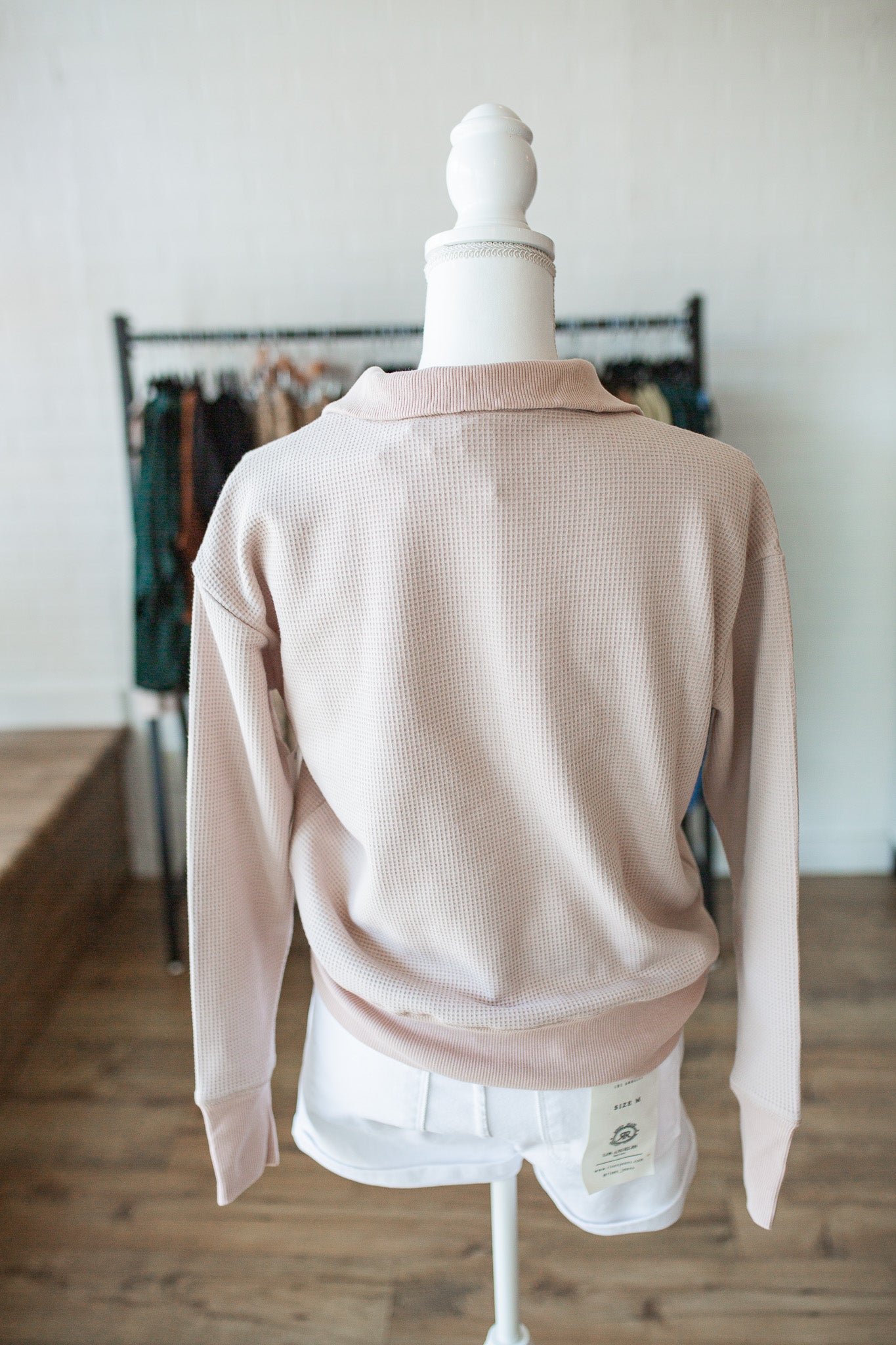Mushroom Half Knit Pullover