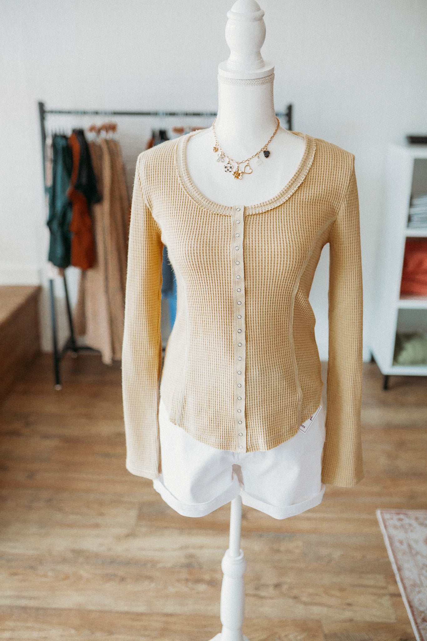 Yellow Button Down Top