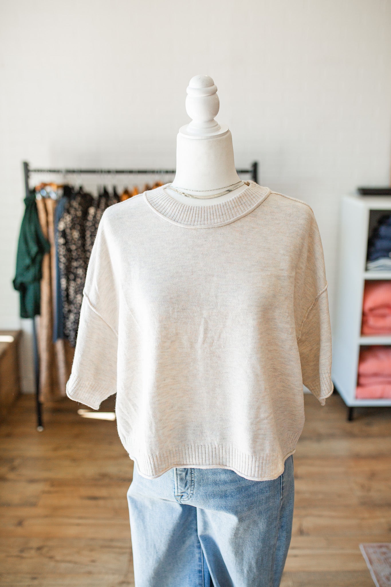 Sand Short Sleeve Sweater