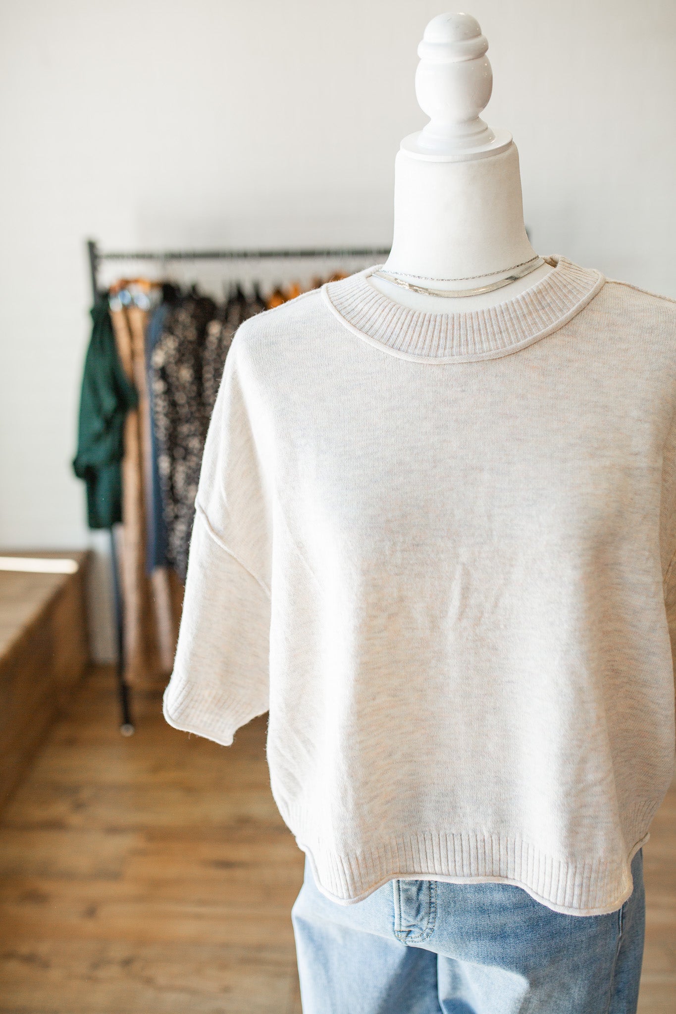 Sand Short Sleeve Sweater