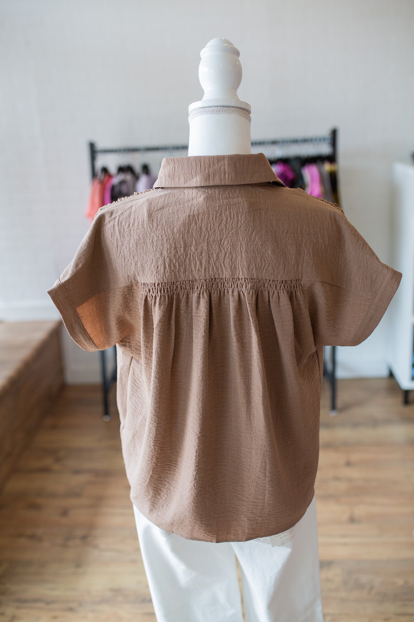 Camel Collared Shirt