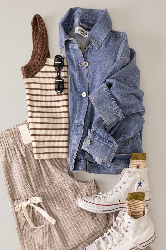 Upside Down Pocket Denim Jacket