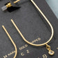 Secret Box Gold Dipped Cz Thin Hoop Earrings