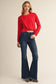 Cream/Red Twist Top
