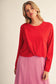 Cream/Red Twist Top