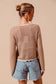 Taupe/Ivory Crochet Cardi