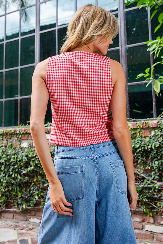 Red Gingham Tank