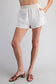 Ivory Mineral Wash Stripe Shorts