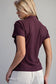 Red Bean Mock Neck Short Sleeve
